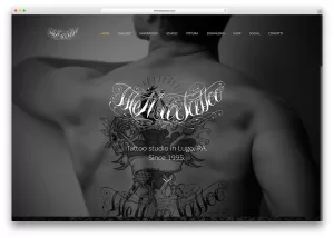 The Max Tattoo Studio Website Example With WordPress